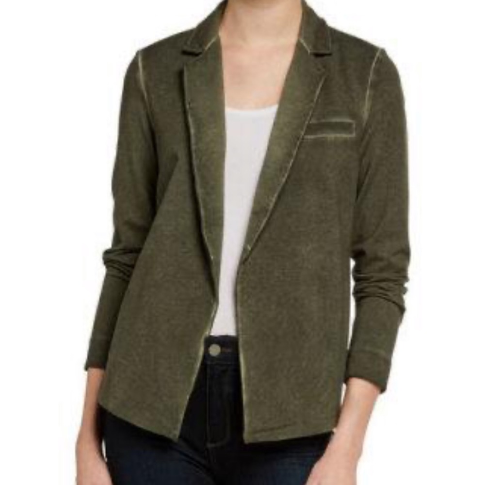 Open Front Garment-Dye Blazer